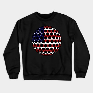 Usa America Flag Golf 4Th Of July Crewneck Sweatshirt